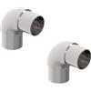 Sellon24 Set da 2 pezzi in acciaio inox V2A, connettore angolare a 90°, 42,4 x 2,0-0305