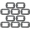 Generico ECI ELETTROFORNITURE 10PZ Gewiss GW16803 Supporto 3 Moduli Chorus, Nero