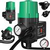 KESSER® Comando per pompa con indicatore di pressione (bar) e cavo Pressostato da 10 bar elettrico L'interruttore di pressione - accensione e spegnimento automatici, con cavo
