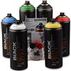 Montana Bombolette spray - Set di 6 Montana Black 400ml - colori assortiti + testine di ricambio