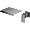 FQYEP Rubinetto A Cascata Per Lavabo A Muro Rubinetto Bagno Lavabo E Bidet Miscelatore Lavabo Bagno Tutto In Rame Acqua Miscelata Calda E Fredda Installazione A 2 Fori,grigio Canna Di Fucile
