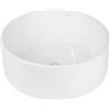 OGOMONDO Lavabo Da Appoggio Ceramica Bianco Tondo Arredo Bagno Lavandino 41x41x16,5 Cm