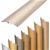 Dalsys profilo di transizione autoadesivo, da inserire e collegare 93cm x 30mm in alluminio, barra di soglia compensazione dislivello, rovere rustico
