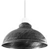 LEDSone Paralume curvy in argento spazzolato moderno industriale facile da montare Paralume leggero in metallo con base riduttrice gratuita E27 / B22 (Argento Spazzolato)