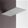 Inbagno Soffione doccia a sbalzo cromo lucido 25x52 slim effetto pioggia, in acciaio inox