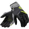 REV'IT! Revit Mangrove Guanti Moto, nero/grigio/giallo, 2XL
