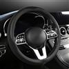 DALIUZEHUI Coprivolante Auto per Dacia Jogger 2022-2024, Coprivolante Coprivolante per Auto in Pelle Elastica Coprivolante Copri Sterzo,Black