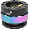 NRG Innovations NRG Steering Wheel Quick Release Kit - Gen 2.0 - Black Body w/ Neochrome Ring - Part # SRK-200BK-MC by NRG Innovations