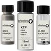 SD COLORS GRIS SHARK GRIGIO KTP New Ritocco Vernice 15 ML RIPARAZIONE GRAFFIO CHIP PENNELLO COLORE CODICE KTP GRIGIO Squalo (VERNICI+PRIMER+LACQUER)