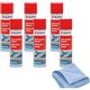 Wuerth 6x Würth - Attivo detergente per parabrezza in schiuma + 1 panno in microfibra Classic gratisF