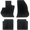 Auto Accessori Lupex - Set da 4 tappetini in gomma per auto compatibili per 500L, adatto a tutte le stagioni, nero, sagomati anteriori e posteriori
