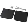 Generic Coppia Paraspruzzi Camion Furgoni in PVC Nero Neutro Universale 45 x 35 completo di aste e bulloni fisaggio