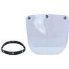 Aumotop Visiera per Casco Universal, Visiera Casco 3 Bottoni, Visiera a Lente Moto Anti UV AntiGraffio, per Caschi Aperti, 6 Colori Disponibili