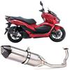 SPANN Scarico Omologato Per SYM Per JETS 125 Exhuast completo Scarico moto Per SYM Per JETS 125 Silenziatore di scarico Silenziatore Tubo di collegamento centrale(Colore:Giallo)