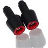 VAHAKKRMVM Per Ducati Per Monster 400 620 695 696 796 821 1100 1200 Moto Contrappeso 7/8''22 MM Tappi Terminali Manubrio Manopole(ROSSO)