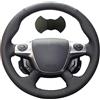 Shining wheat Copertura per volante d'auto in cuoio nero per Ford Focus 3 2012-2014 KUGA Escape 2013-2016 C-MAX 2011-2014