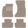 Wielganizator Tappetini per auto in velluto, compatibili con Audi A4 B8 berlina, station wagon, Avant, Allroad 2007-2015, di buona qualità, in velluto, beige, set da 4 pezzi