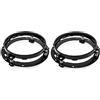 KUrkur 2PCS Nero/Cromo 5 3/4 Kit staffa faro da 5.75 pollici for staffe di montaggio for moto Anello compatibile con fari LED da 5.75 pollici (Size : 2PCS Black)
