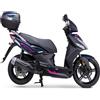 Generico Kit adesivi Compatibili con KYMCO AGILITY 125 decal grafica completa carene laterali ruote cerchi scegli colore -KIT D- Cod. 2058 (046 Rosa Fluo)