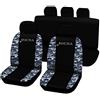 Lupex Shop Coprisedili compatibili Micra Bicolore, Nero/Mimetico Blu