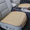 Guizen Cuscino per Auto Tappetini Coprisedile Auto Universale, Coprisedili Anteriori Auto Cuscini Seggiolino Copertura Copri Seduta Sedile Auto in Pelle Copri Sedili Auto Singolo Cuscino Bambù, Beige 1 pc.