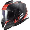 LS2, Casco Moto Integrale STORM II NERVE Matt Black Red, M