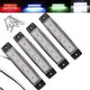 Electrely 4 Pezzi Luci di posizione laterali indicatori laterali per rimorchio, 12V 6 LED, universali per rimorchio, camion, caravan, camper, trattore, bus (bianco)