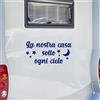Pimastickerslab Kit 1 Adesivo stickers per camper CASA STELLE CIELO NOTTE -caravan roulotte- accessori decal scegli colore cod.1826 (049 BLU ROYAL, cm 40 x 20)