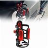 HEINMO portaborraccia Per moto portaborraccia alluminio universale Per moto bicicletta MTB ATV barca scooter bici da strada telaio manubrio portabevande (Red)