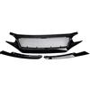 SADQRG Griglie Radiatori Griglia Di Ingresso Aria Paraurti Anteriore Per Civic 10th Fk7 Fk8 Type-R Fc Js N1 Style Carbon Grille Trim(Bright Black)