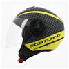 Generico Casco Demi Jet Scotland 120033 Elite Nero Giallo (L)