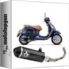 MOTOTOPGUN arrow 53550ANN scarico completo omologato open urban alluminio nero nero compatibile con piaggio vespa gts 125 ie 2021 2022 2023 mototopgun