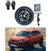 D'ANGELO 1988 Kit Ruotino di Scorta 15 compatibile con Dacia Spring con Cric, Chiave, Guanti e Sacca