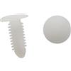 A ABSOPRO Plastica Rivetti 8 x 6.5mm Plastica Bianco (Set di 50)