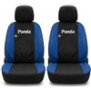Auto Accessori Lupex Coprisedili Compatibili per Panda Terza serie (2012 al 2022), Set Sedili Anteriori in Tessuto, Protezione Sedili, Facili da Installare, Made in Italy (Nero - Blu Royal)
