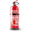 ecocar - Estintore 2kg in Polvere Omologato EN3 per Auto, Casa, B&B, Camper e Ufficio - con Manometro e Supporto Incluso