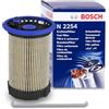Bosch Filtro Diesel per Auto Bosch N2254 - Separa le particelle e l'acqua dal carburante, protegge il sistema di iniezione
