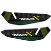 Paraserbatoio.it ADESIVO RESINATO PROTEZIONI PARAMANI EFFETTO 3D, PER MOTO COMPATIBILE CON BENELLI TRK 702 X (VERDE/GIALLO FLUO)