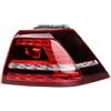 Ropaix Fari Posteriori Auto Per Golf 7 2013-2017 Fanale Posteriore A LED Indicatori Di Direzione Freno Bend Lampada Ricambi Auto Gruppo Fanale Posteriore Luci Posteriori(Outside Right)