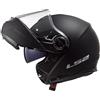 LS2, casco modulare per moto, Strobe, nero opaco, XL