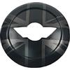 uvcany Lo stile del UK Accessor interni Auto Copertura del pannello centrale del volante, Adesivo per volante per Mini Cooper One/S/JCW Serie R R50 R52 R53 2002-2006(Union Jack Nero)