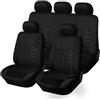 BSDPNARHZ Coprisedili per Auto per Lancia Ypsilon Elefantino Coprisedili in Pelle Impermeabile Comodi coprisedili Traspiranti Facili da Pulire Set da 9 Pezzi(Black,Elefantino)