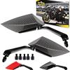 Area1 Set di specchietti per moto/Marchio di Omologazione E / 2xM10 destro, 2xM8 destro, 1xM10 sinistro, 1xM8 sinistro/adatto per MT-03 660 (2006-2014) MT-03 321(2016-2021) (V30)