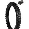 ECOVELO COPERTONE 60/100-14 + CAMERA D'ARIA PNEUMATICO ANTERIORE TASSELLATO ENDURO 30N MINICROSS GOMMA MOTO