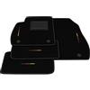 Generico Tappetini compatibili con Opel Zafira C Tourer 2012-2024, ricamo bandiera kit tappetini auto personalizzati, set tappeti in moquette, tappeto auto