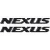 labelbike 2 Adesivi 3D Moto Scritta Nexus Compatibile con GILERA | Nexus, Protezione in Resina, Antigraffio, Decorazione, Carbonio, Made in Italy