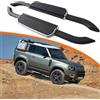 Wusecssy Pedane laterali per Land Rover Defender 90 2020-2026 L663 2porte, pedane fuoristrada su misura, facili da installare, aggiornamento esterno durevole (telaio argento stile bandiera)