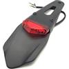 ZCera Portatarga Moto Per Parte Posteriore Del Motociclo Per Enduro Motocross Per Supporto Della Staffa Targa Parafango Con Lampada Freno Fanale Posteriore A LED Porta Targa Moto(Red)