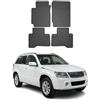 OMAC Tappetini in Gomma Compatibili con Suzuki Grand Vitara 2005-2014 Tappetini Auto Nero 4X