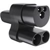 fgctqspf Caricabatterie for auto elettriche CCS2 a connettore TIPO 2, adattatore for caricabatterie for veicoli elettrici di tipo 2, compatibile con Tesla modello Y S X 3